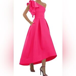 Elegant Pink Maxi Dress w Pockets!